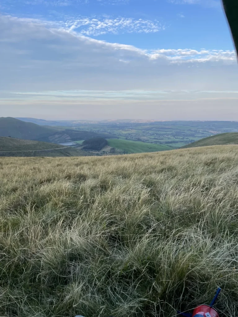 Wide fell view from Burbank and Blake Fell towards the coast