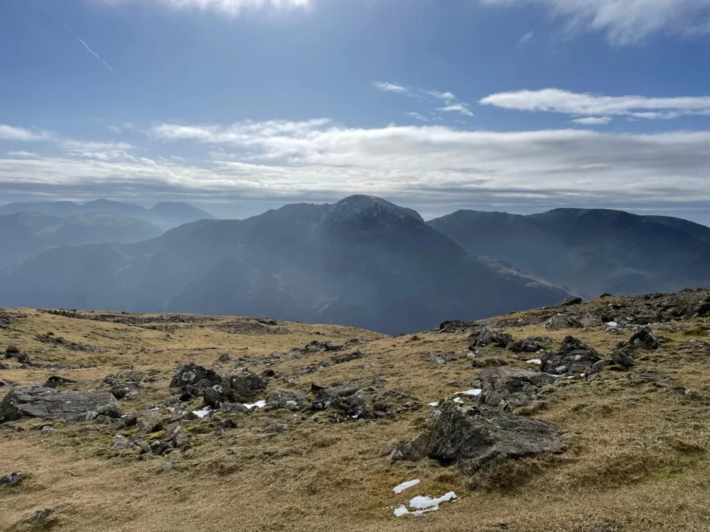Mountain view along the North Ennerdale Skyline in the Western Lake District
